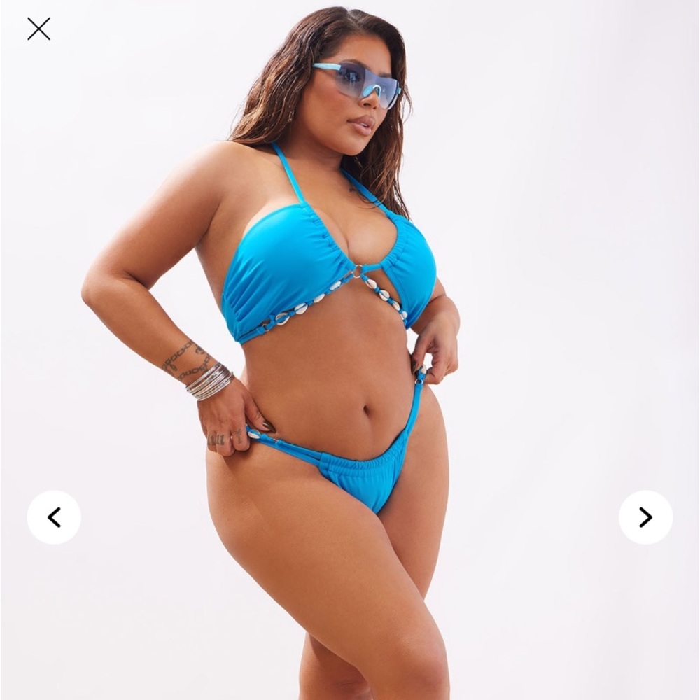 Blue Puka Shell Bikini Set